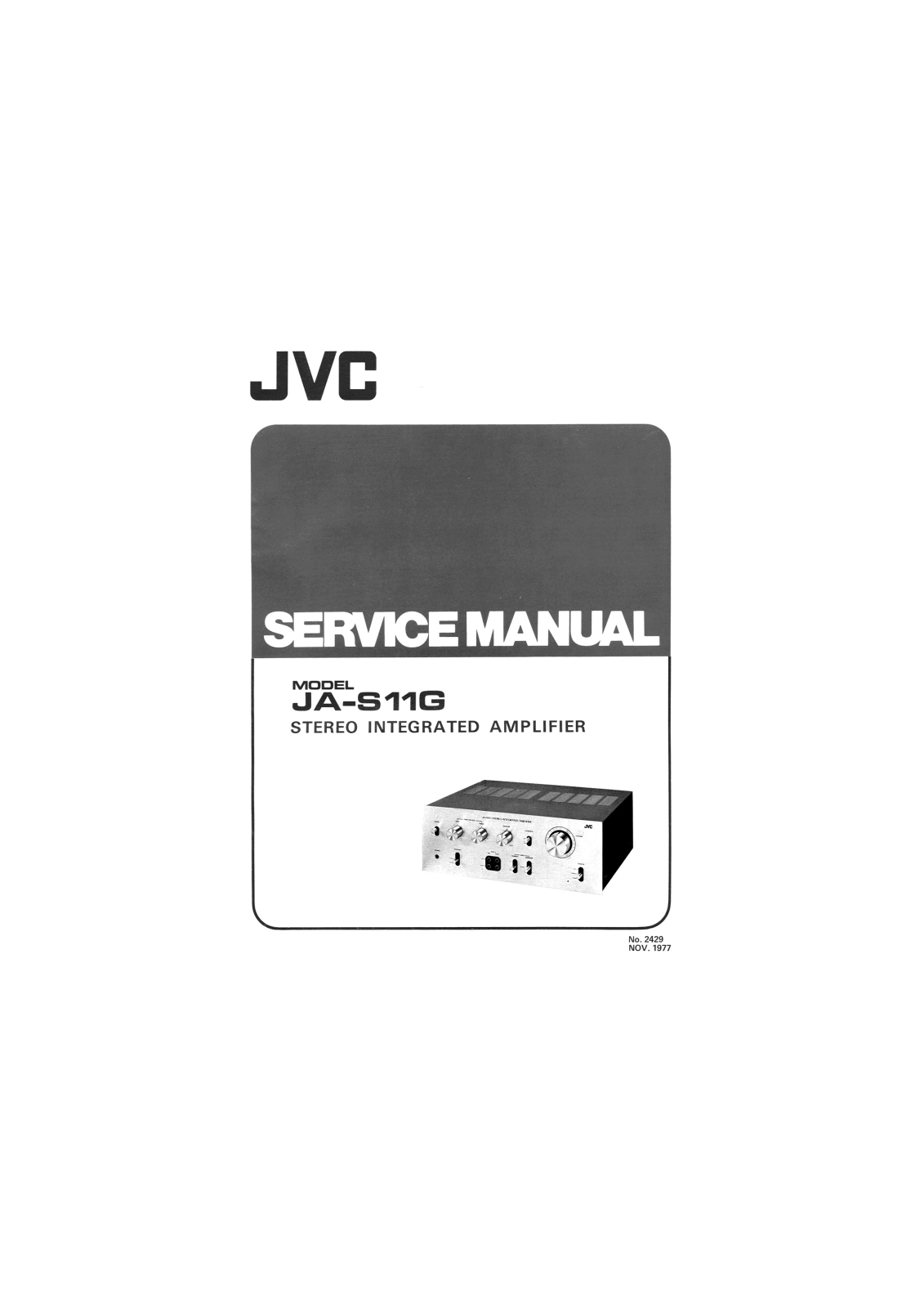 Jvc JA-S11G Service Manual