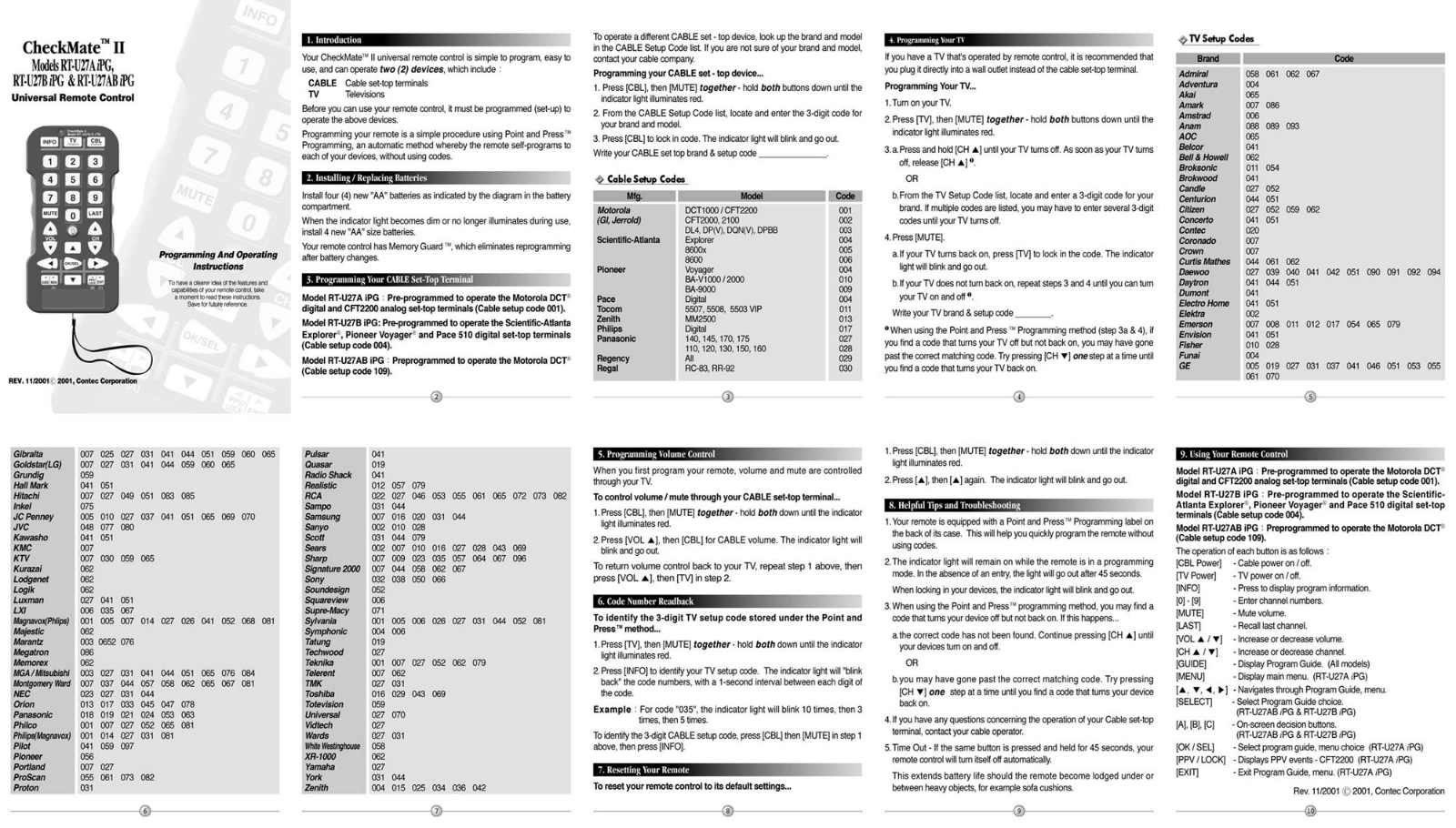 Contec RT-U27A iPG, RT-U27AB iPG, RT-U27B iPG User Manual