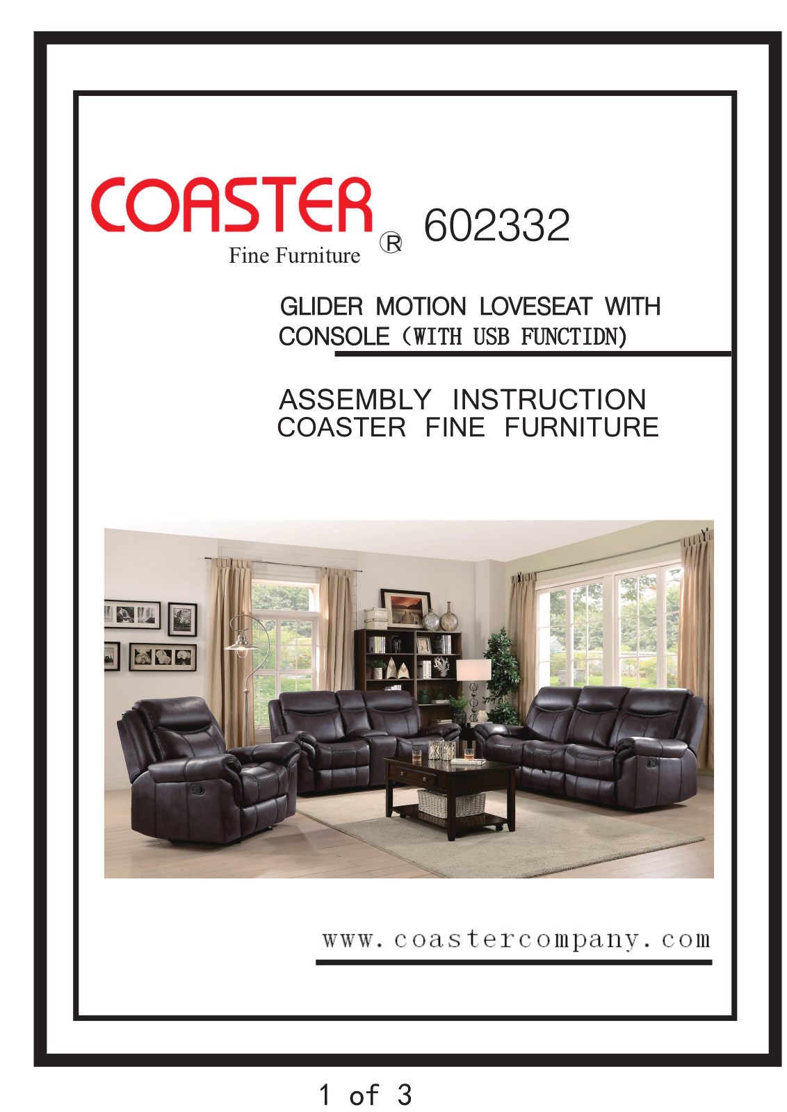 Coaster 602332 Assembly Guide - ManualMachine.com