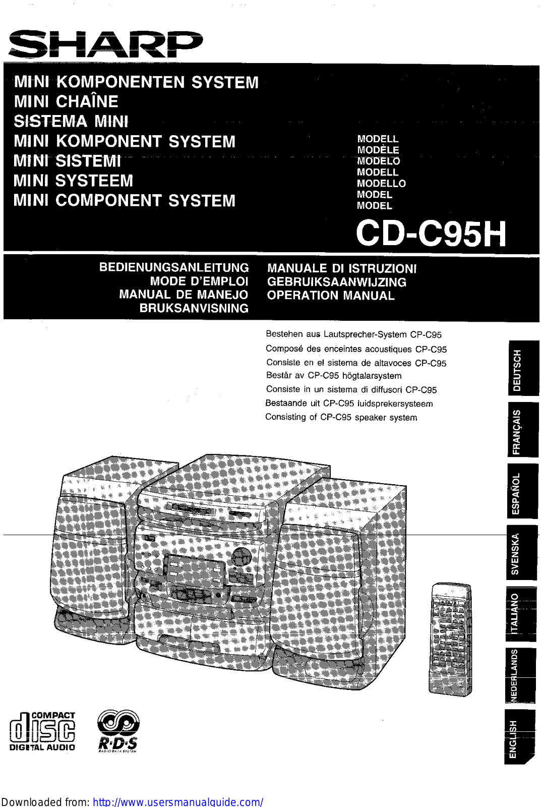 SHARP CD-C95H User Manual