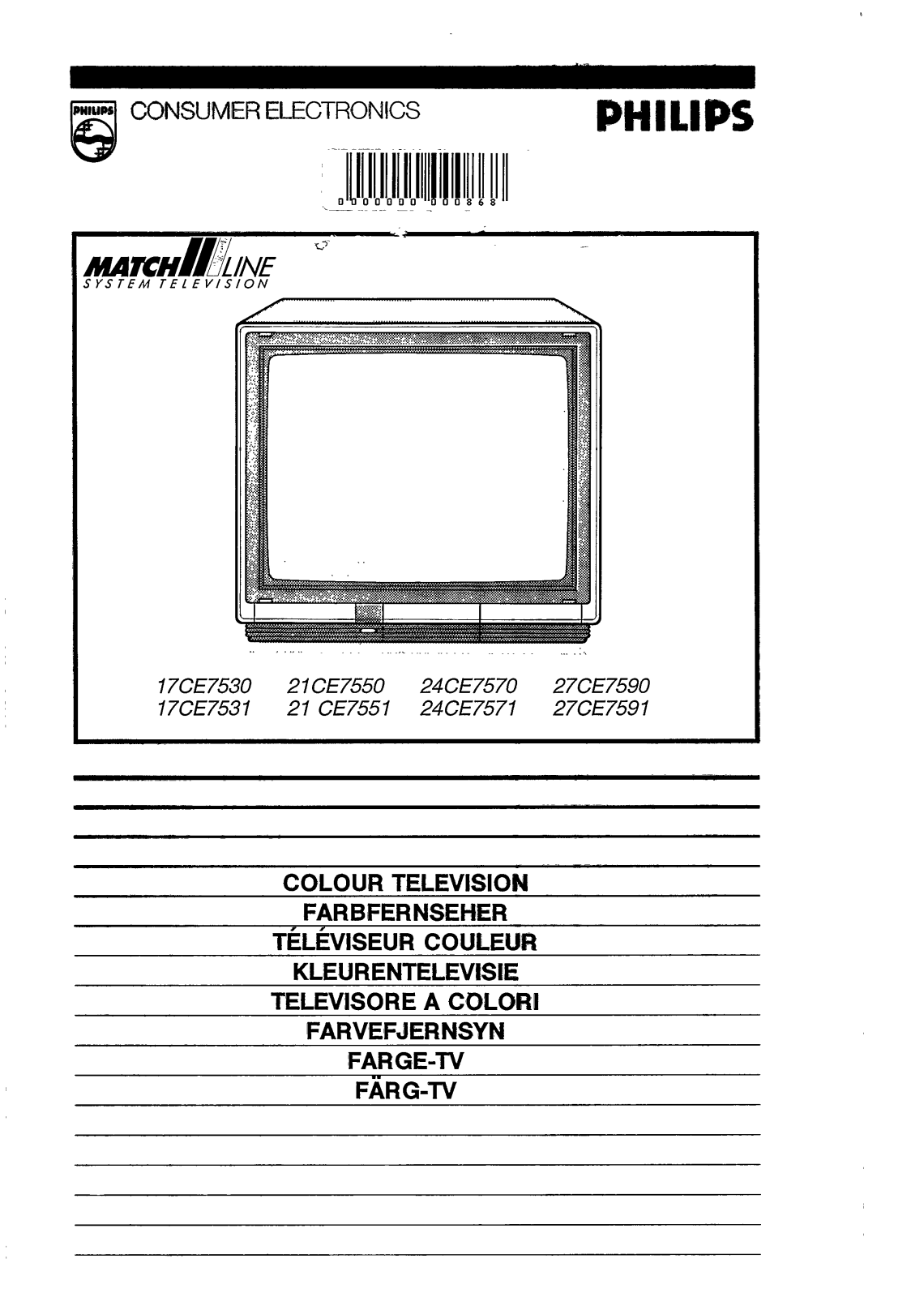 Philips 21CE7551 User Manual