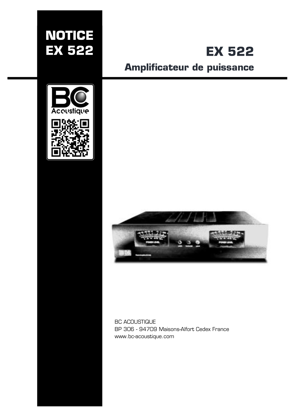 BC Acoustique EX-522 User guide - ManualMachine.com