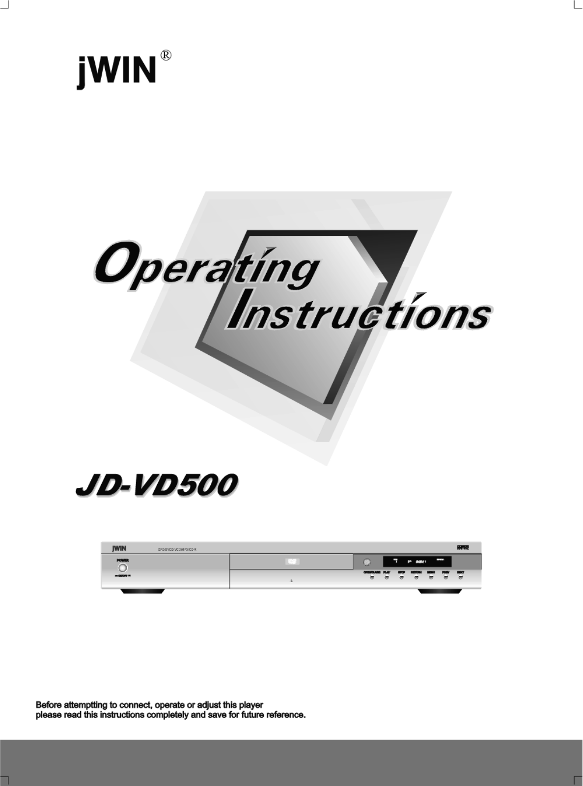 Jwin JD-VD500 User Manual