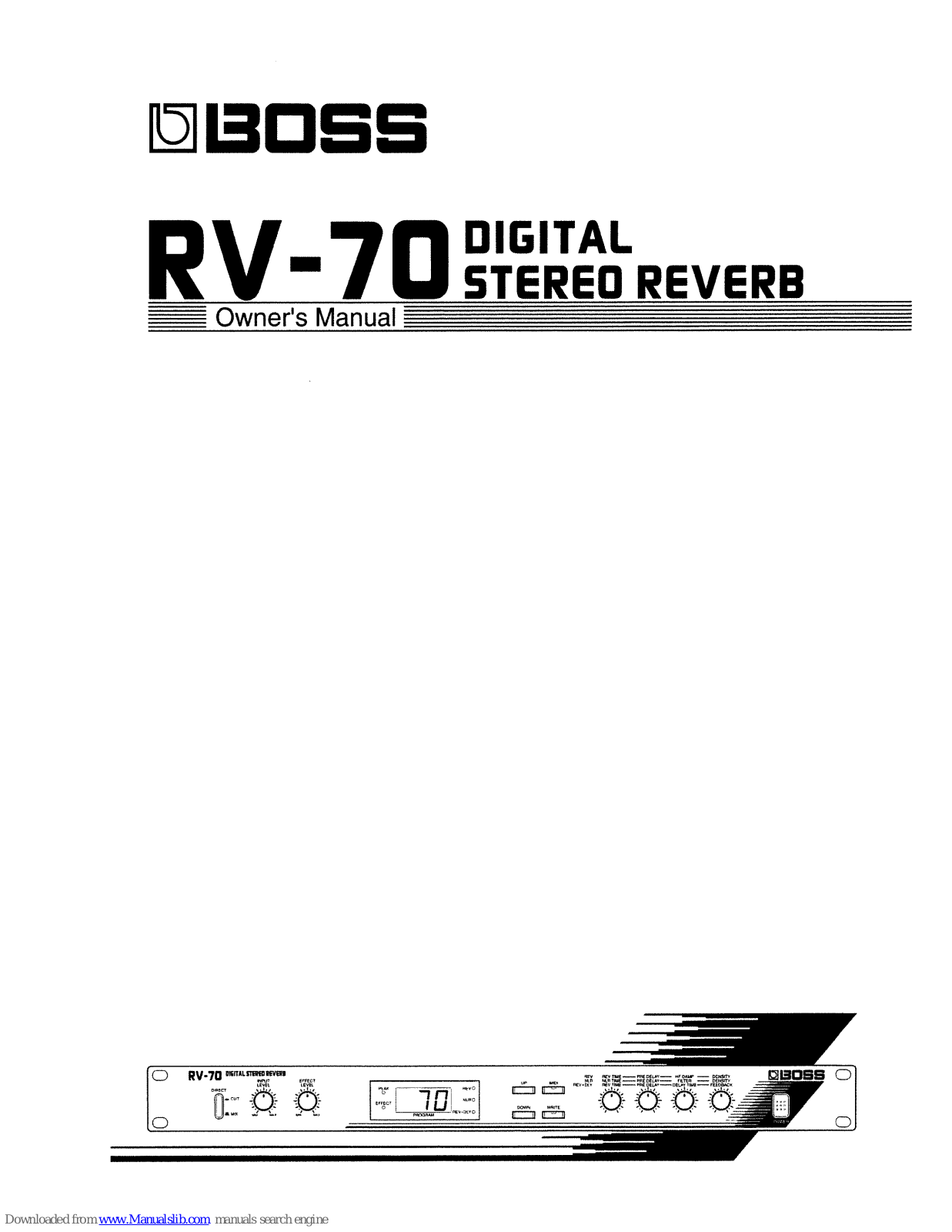 Boss RV-70 Owner's Manual