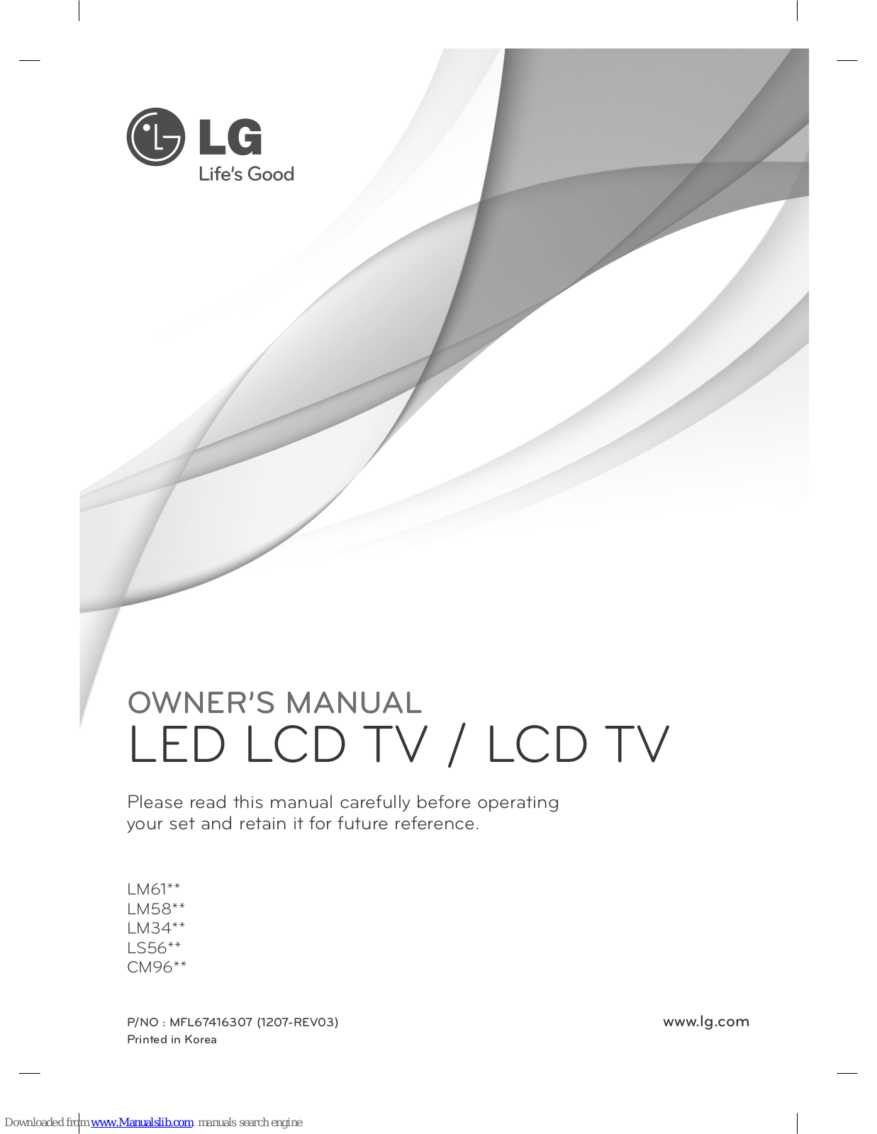 LG 32LM611T-ZA, 55LM615S-ZE, 37LM611S-ZA, 37LM611T-ZA, 32LM585S-ZD Owner's Manual