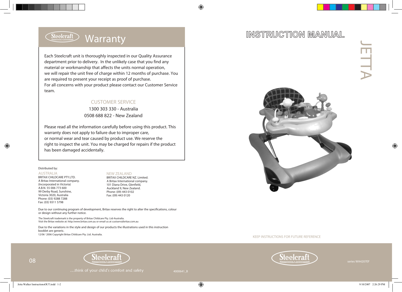 Britax JETTA User Manual