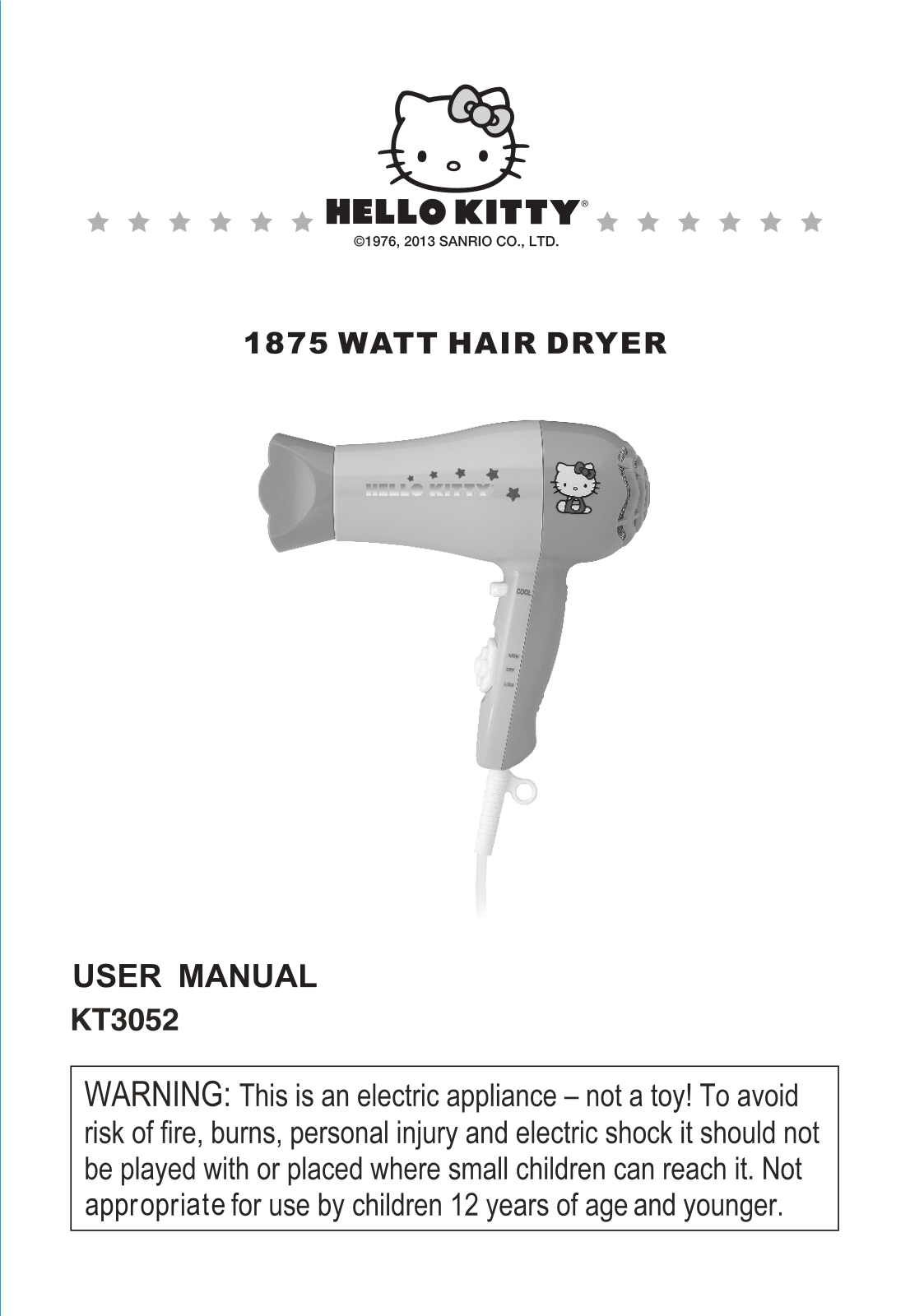 Hello Kitty KT3052 User Manual - ManualMachine.com
