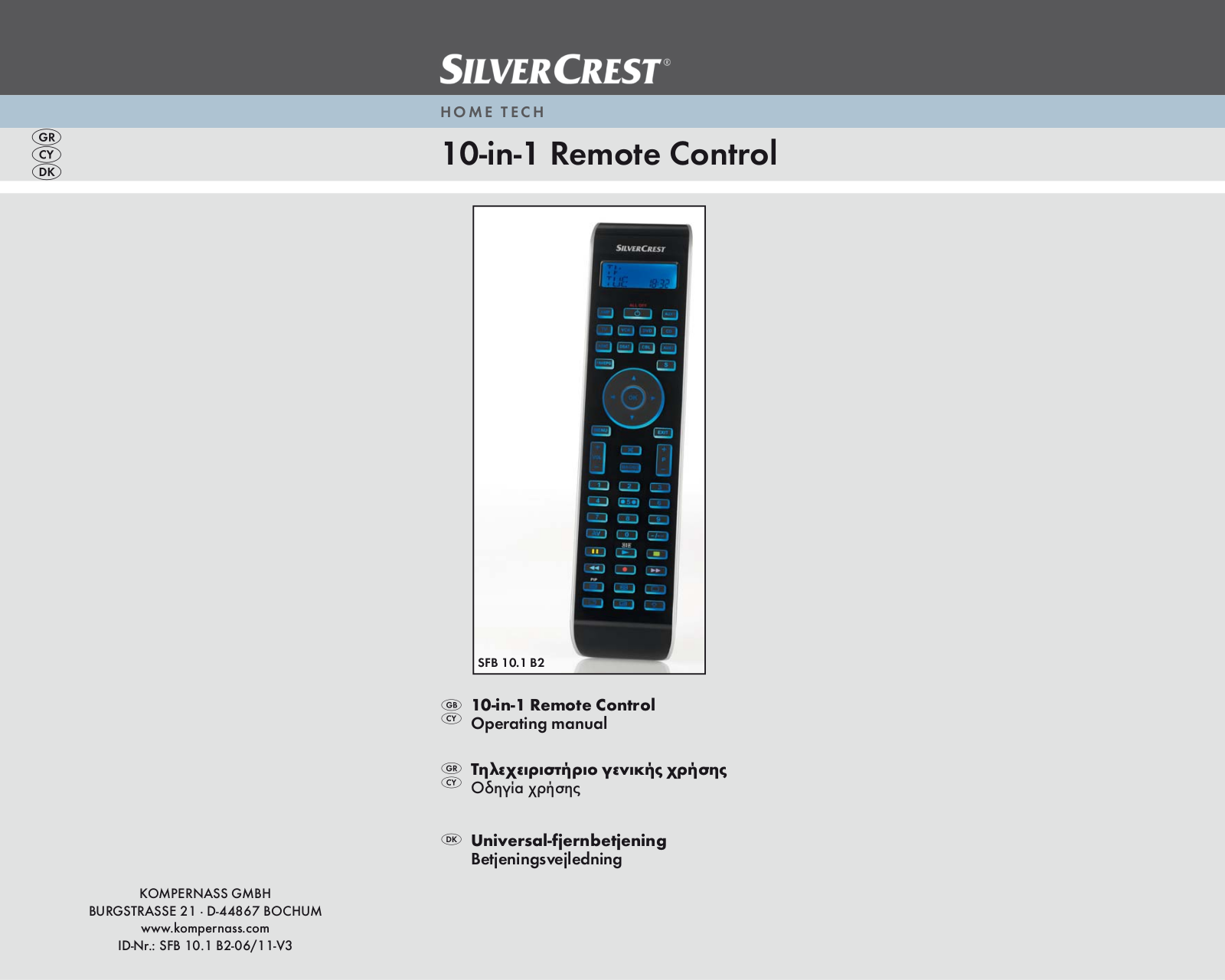 Silvercrest SFB 10.1 B2 User Manual