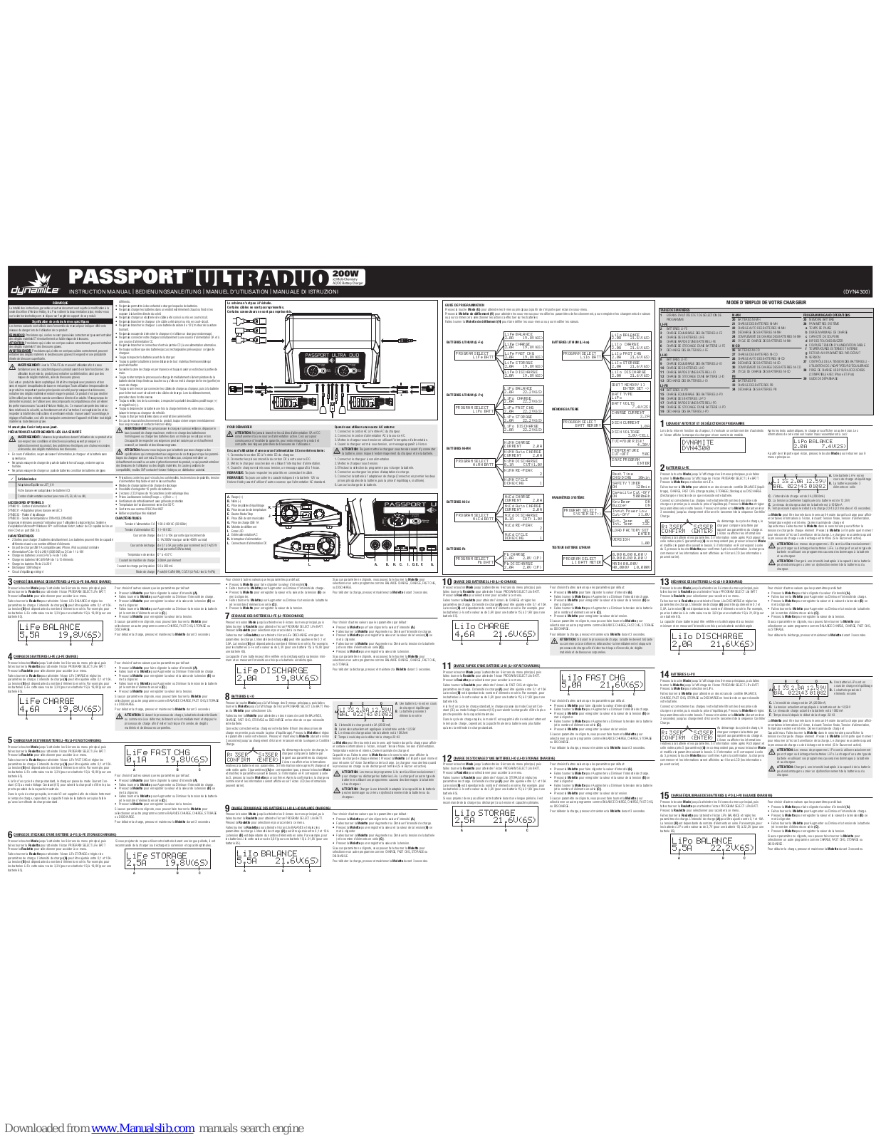 Dynamite passport ultraduo Instruction Manual