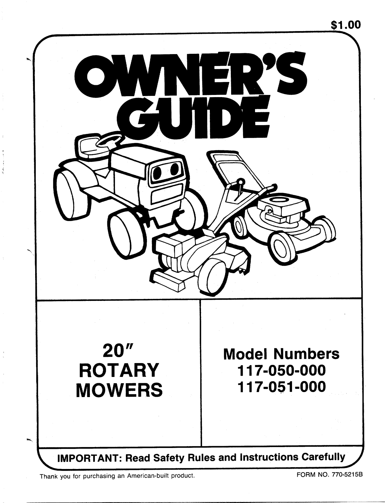 MTD 117-050-000, 117-051-000 User Manual