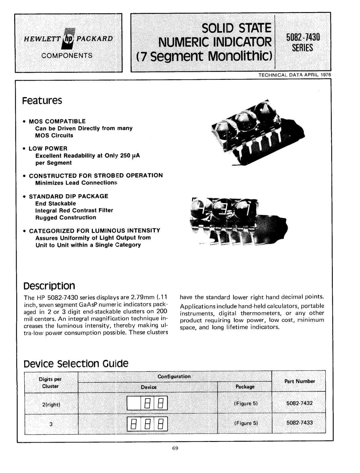 Datasheets HP 5082-7432 Datasheet - ManualMachine.com