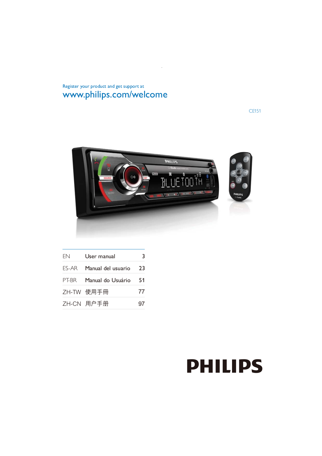 Philips SDHC CE151 User Manual