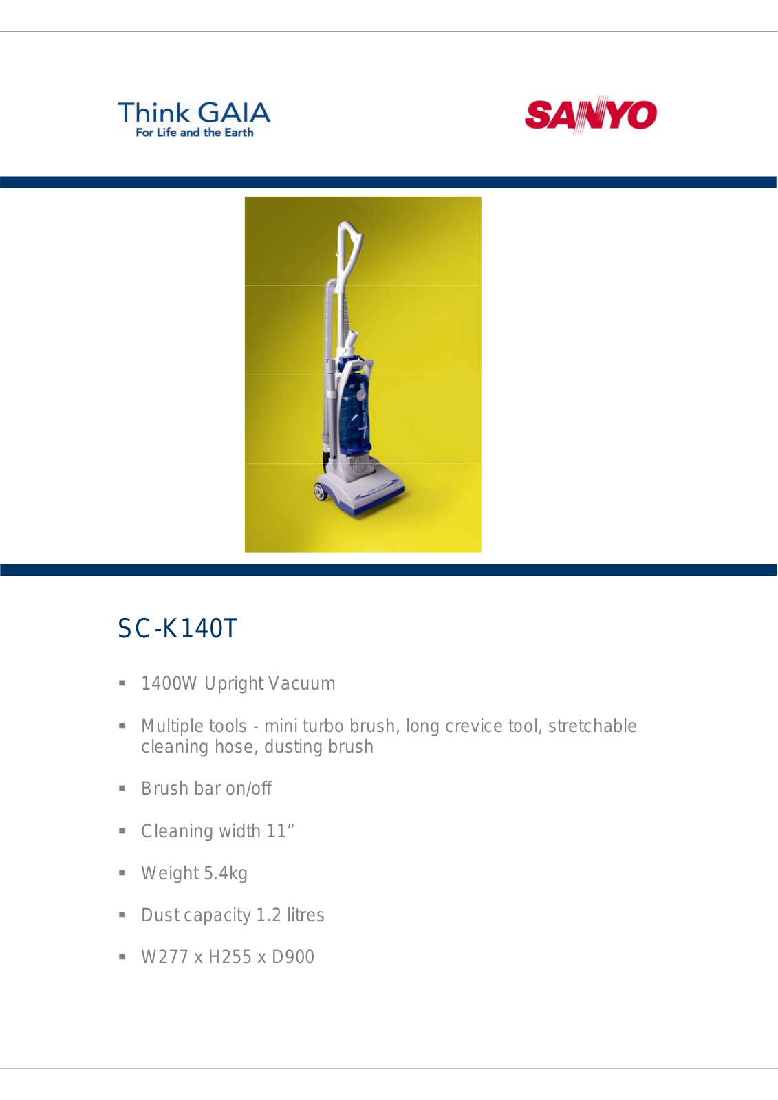 Sanyo SC-K140T User Manual