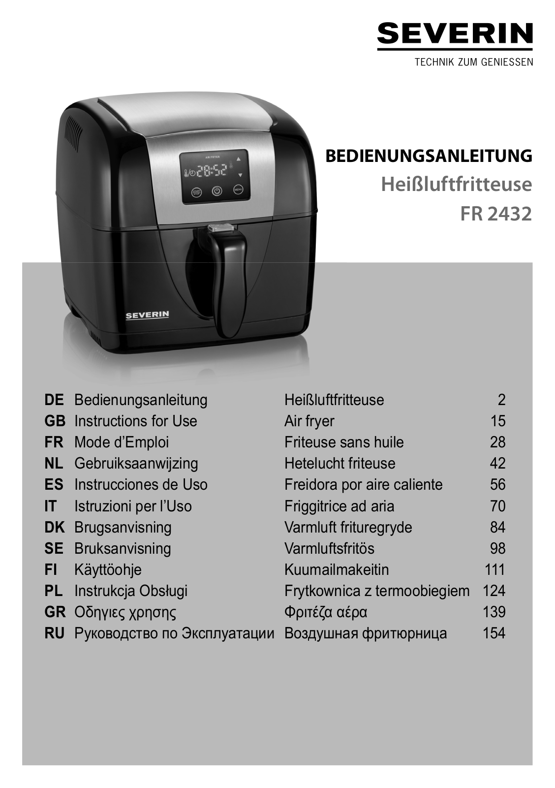 Severin FR 2432 User Manual