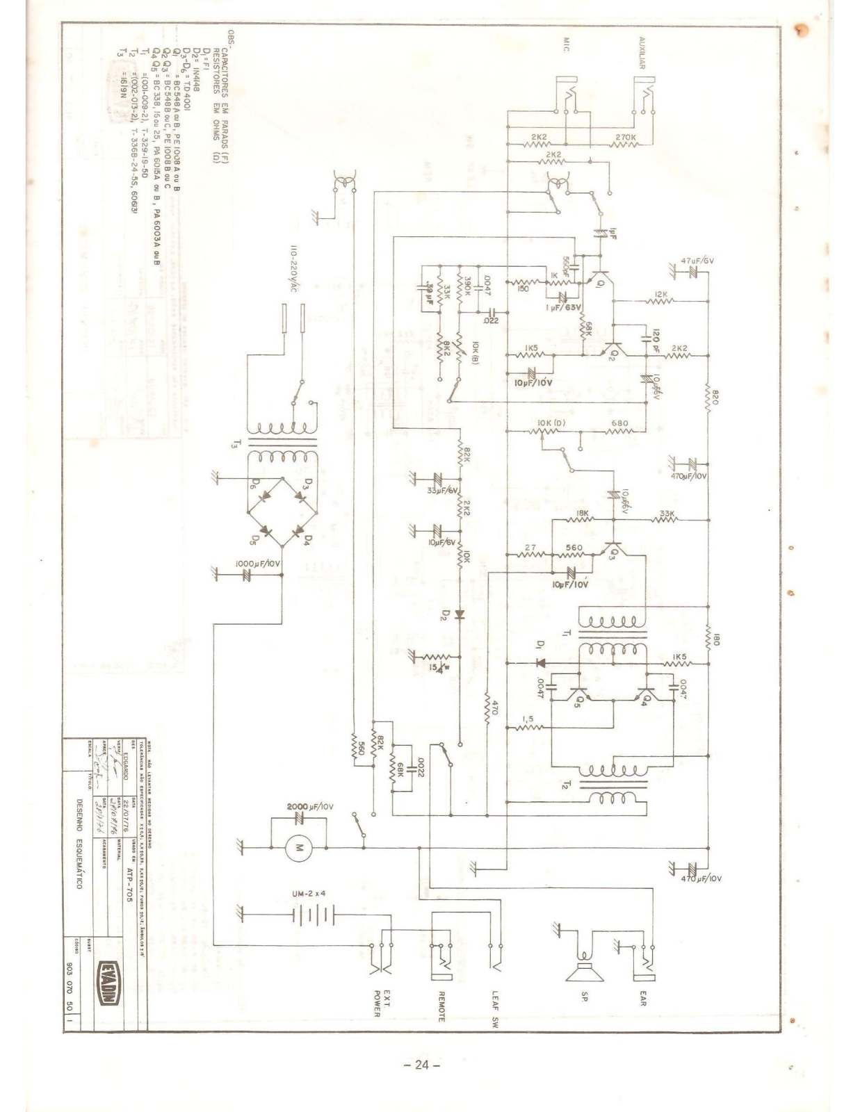 Aiko ATP-705 Schematic