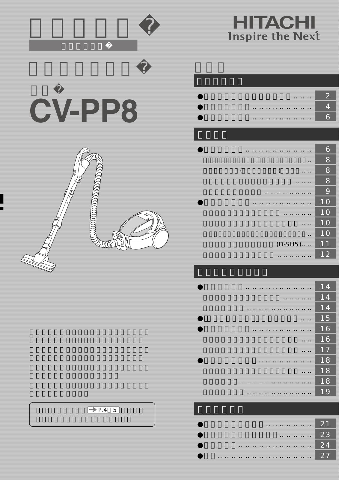 Hitachi CV-PP8 User guide