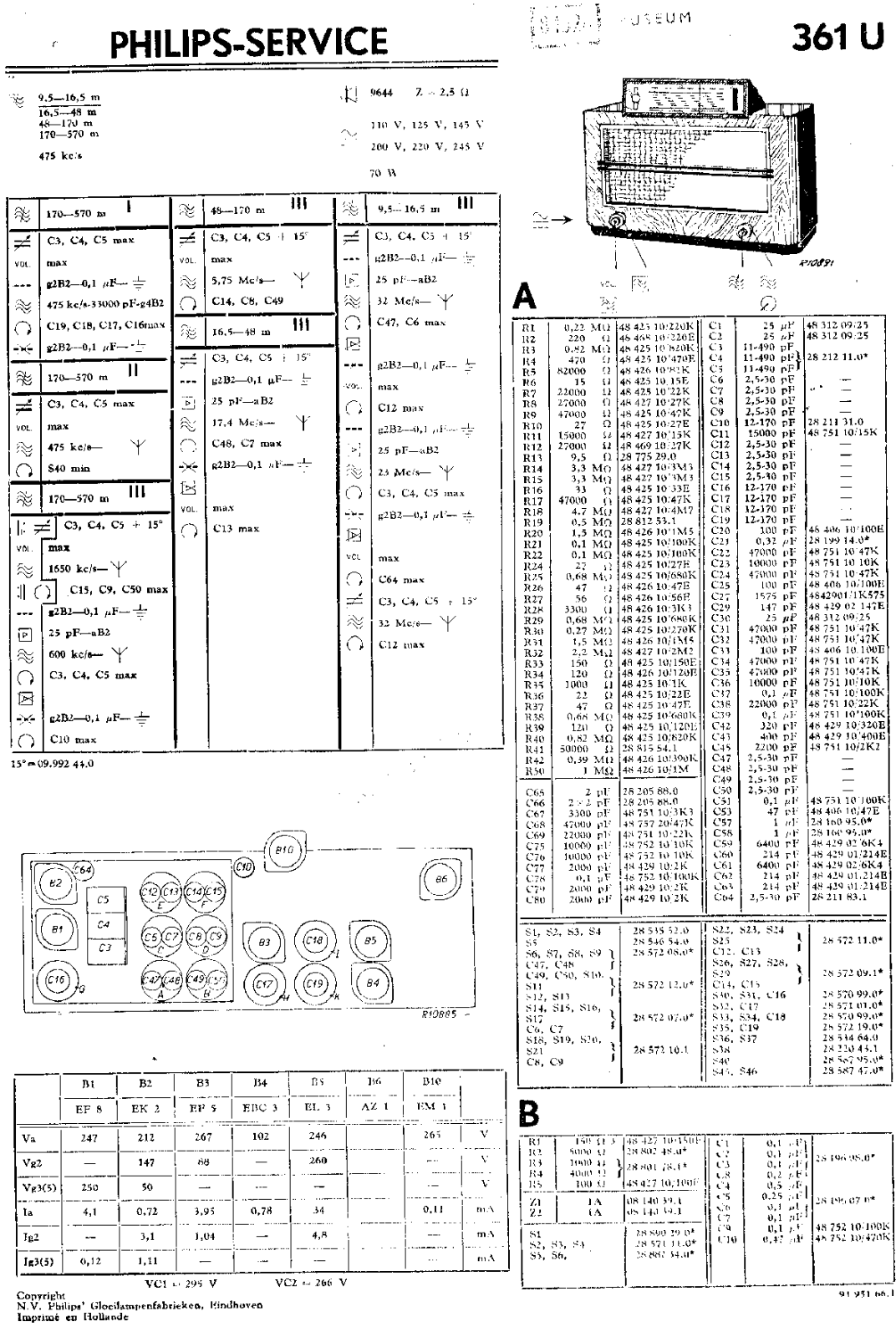 Philips 361-U Service Manual