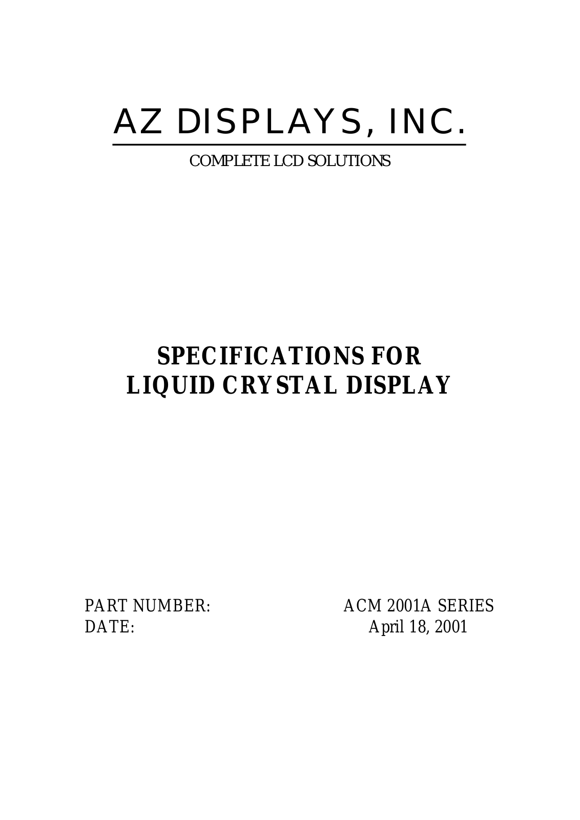 AZDIS ACM2001A-RYBS-T, ACM2001A-RYBD-T, ACM2001A-RGBS-T, ACM2001A-RGBD-T, ACM2001A-RFBS-T Datasheet