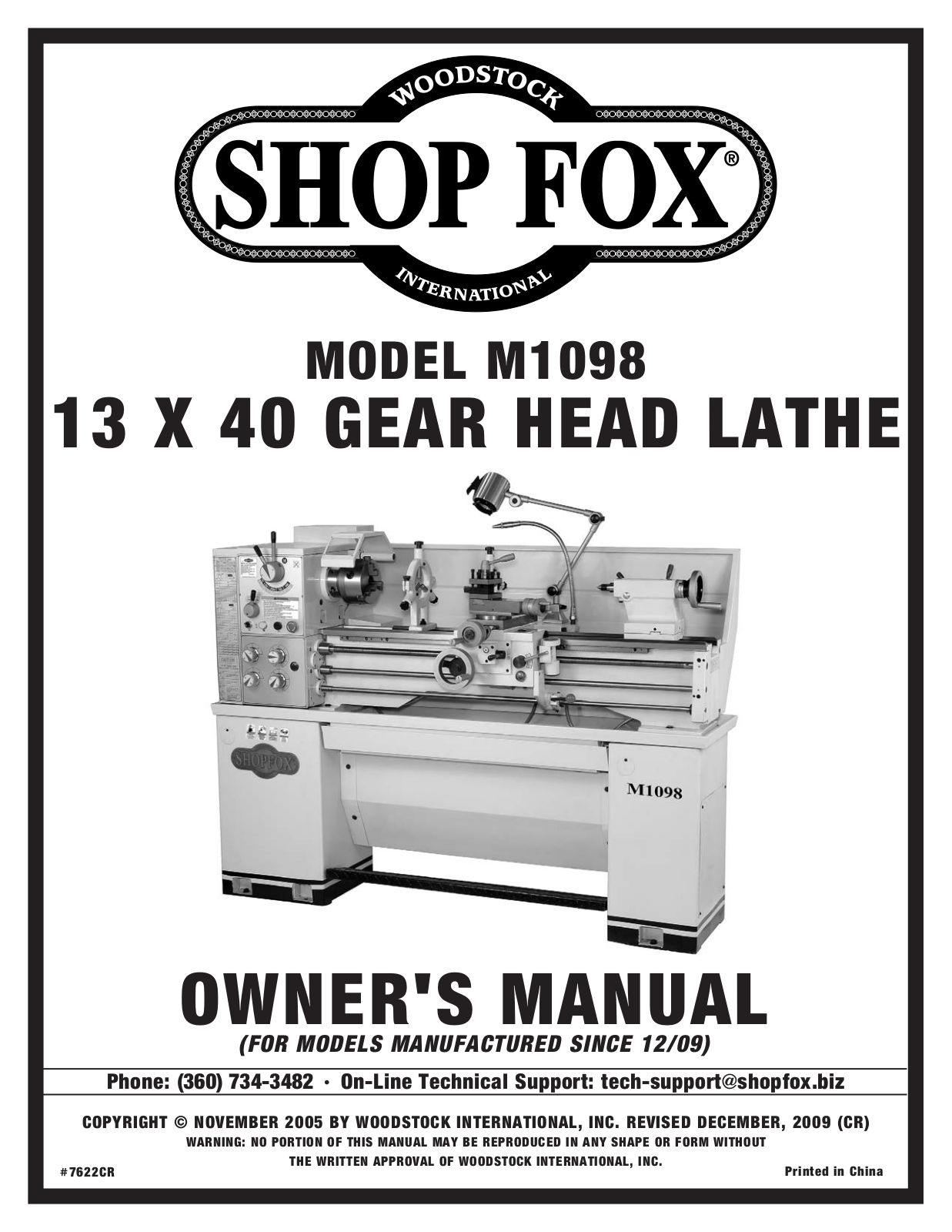 Shop fox M1098 User Manual