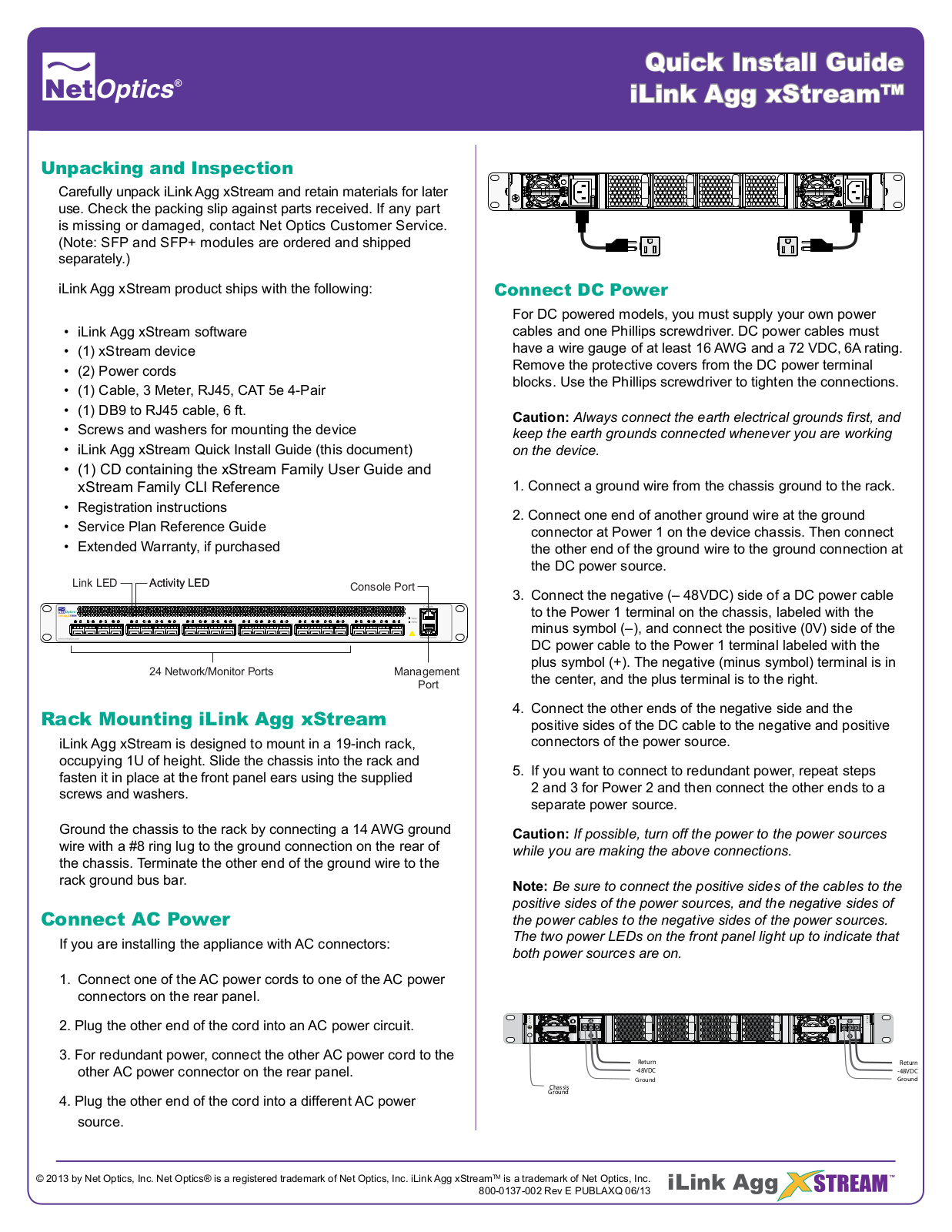 Net Optics iLink Agg xStream User Manual