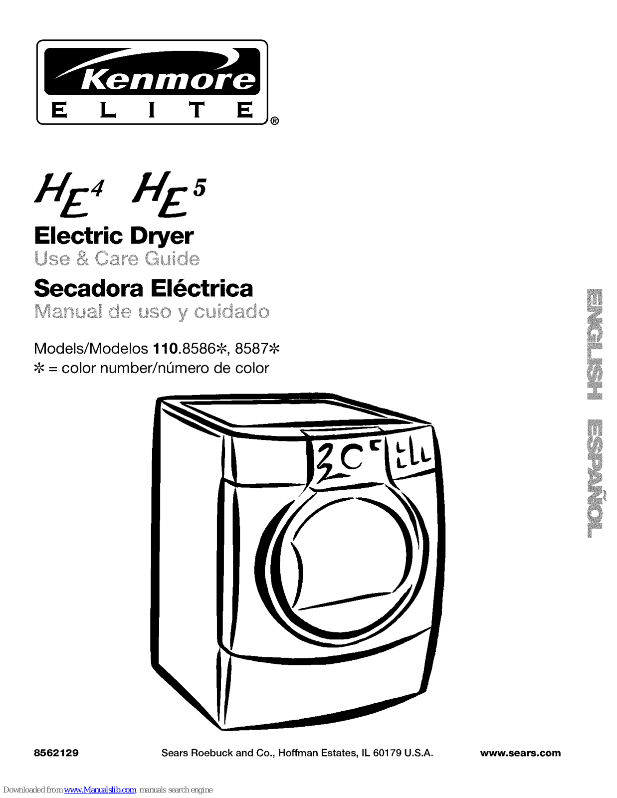 Kenmore HE 4, HE 5 110.8586, 110.8587 Series, 110.8586 Series, 4 Use And Care Manual - ManualMachine.com