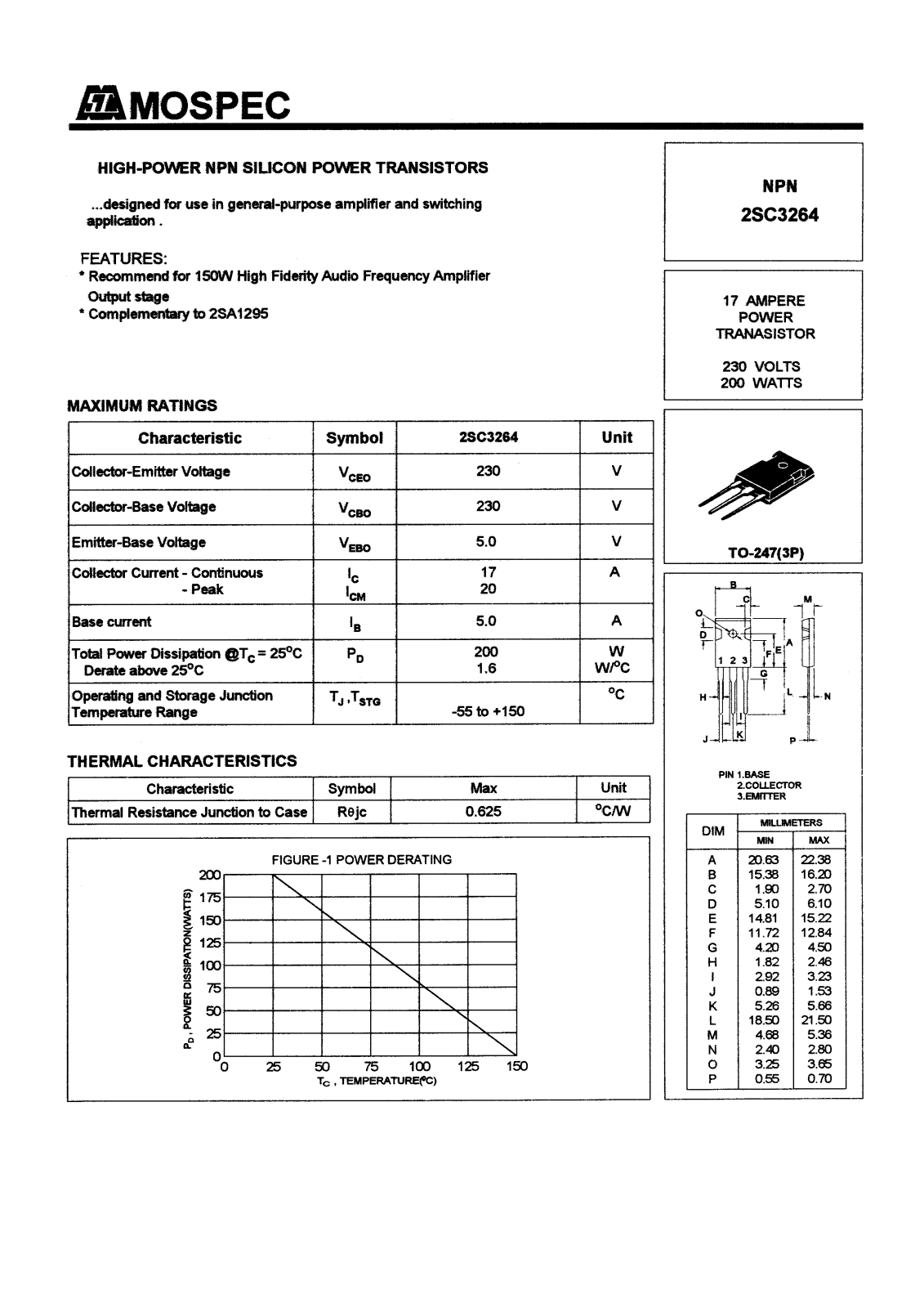 MOSPEC 2SC3264 Datasheet