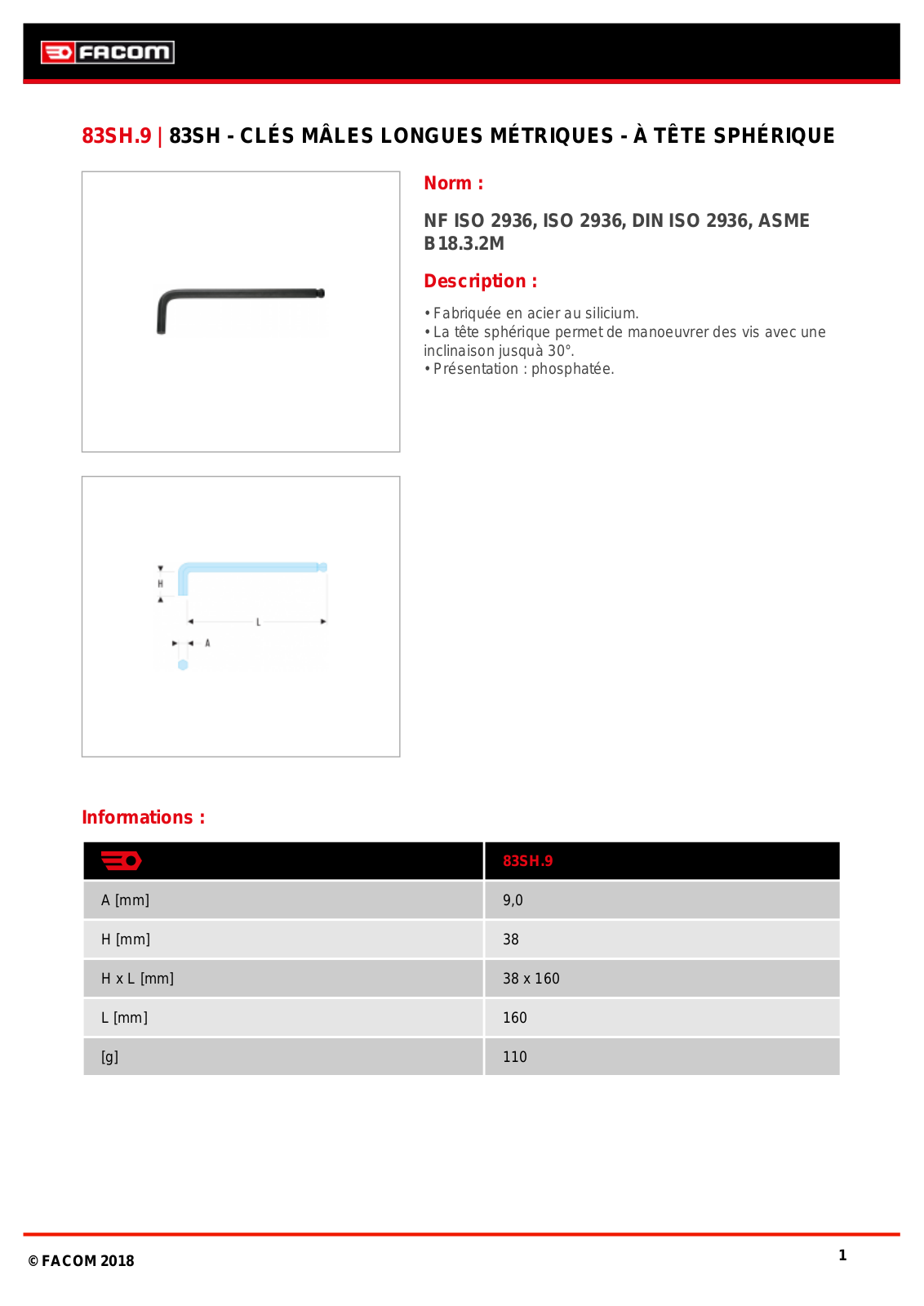 Facom 83SH.9 Specification - ManualMachine.com
