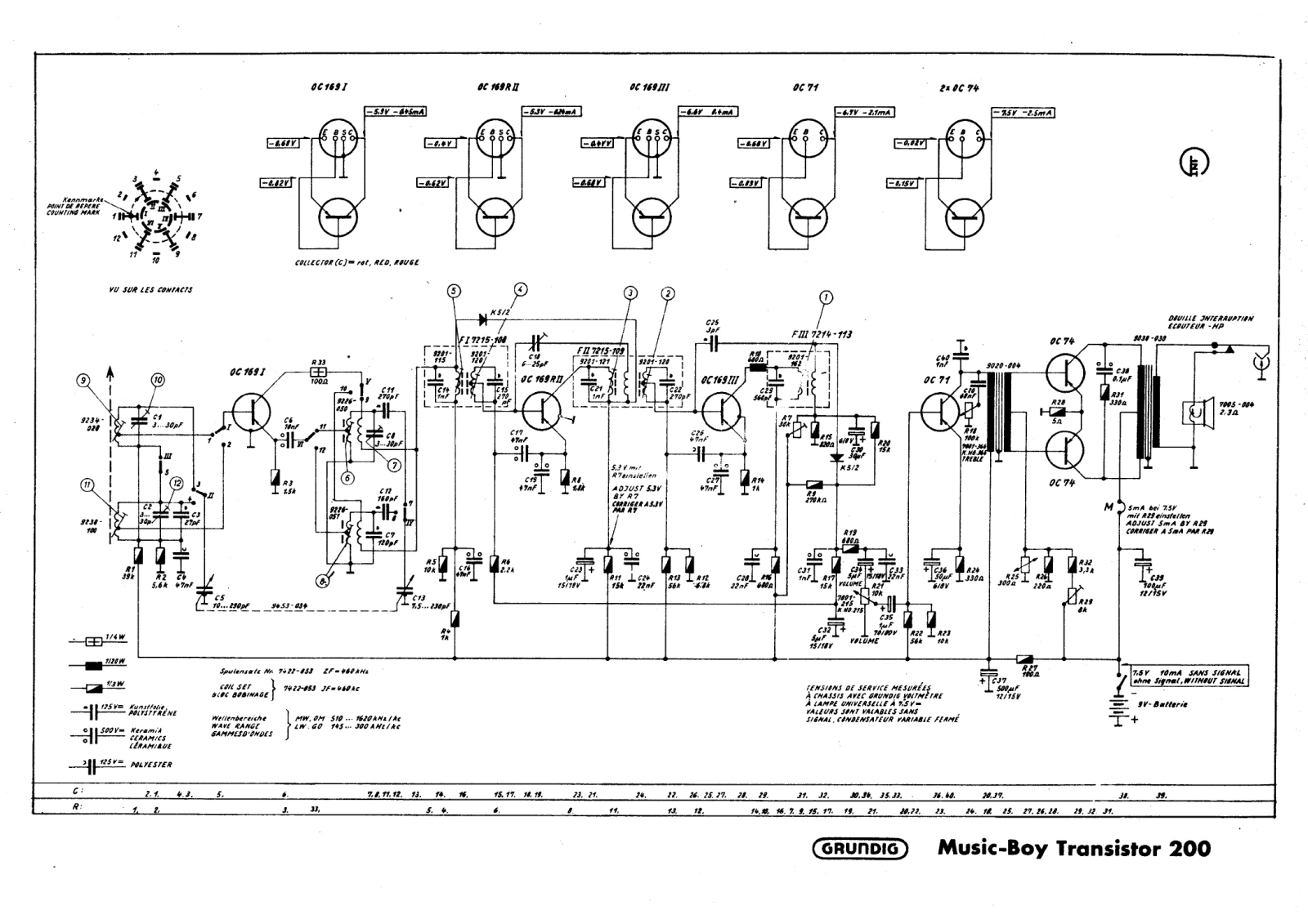 Grundig Music-Boy-Transistor-200 Schematic