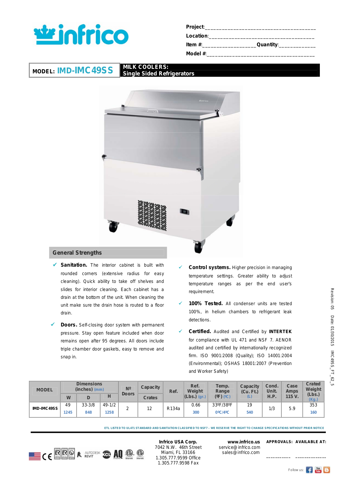 Infrico IMD-IMC49SS User Manual