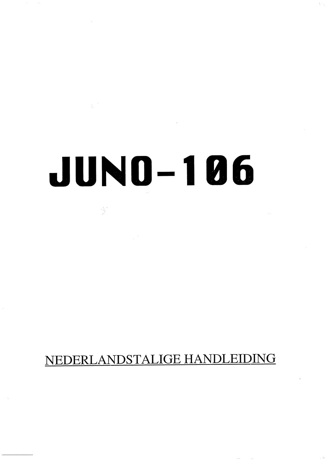 Roland JUNO-106 User Manual