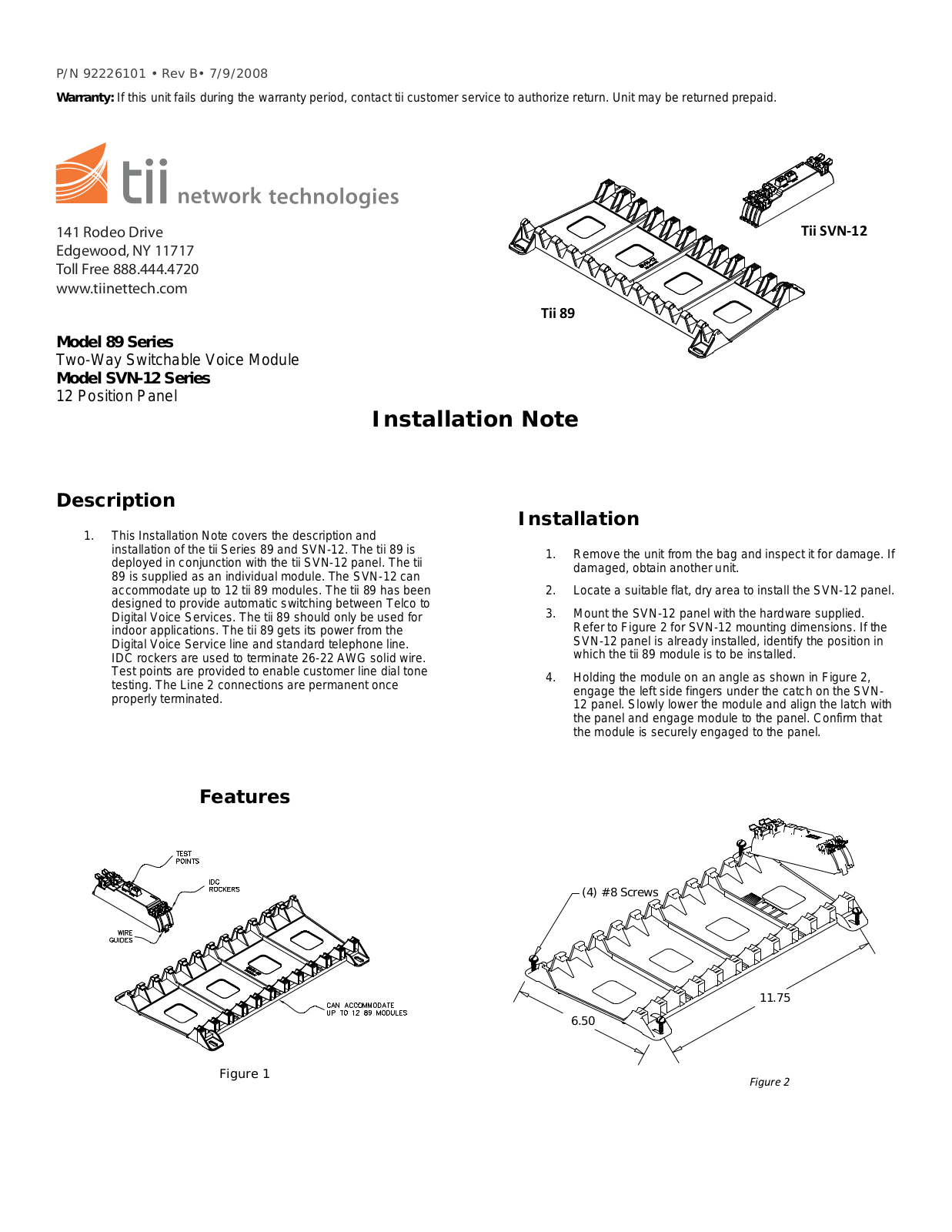 Tii SVN-12 User Manual