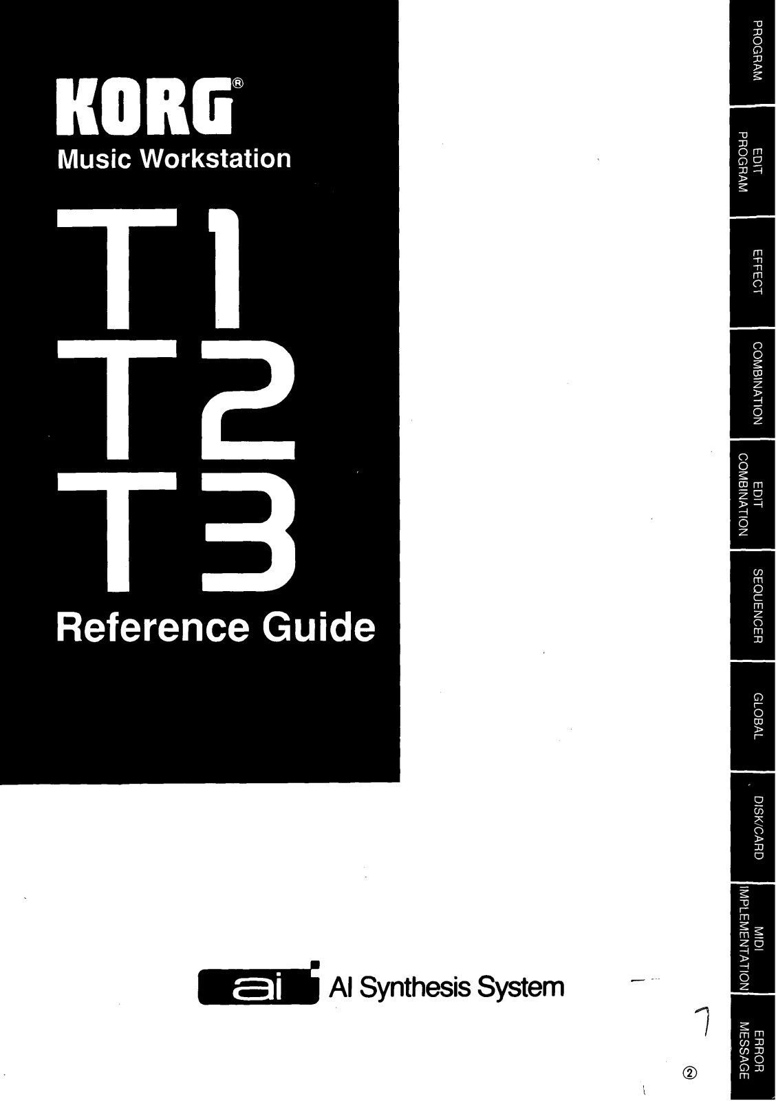 Korg T1 User Manual