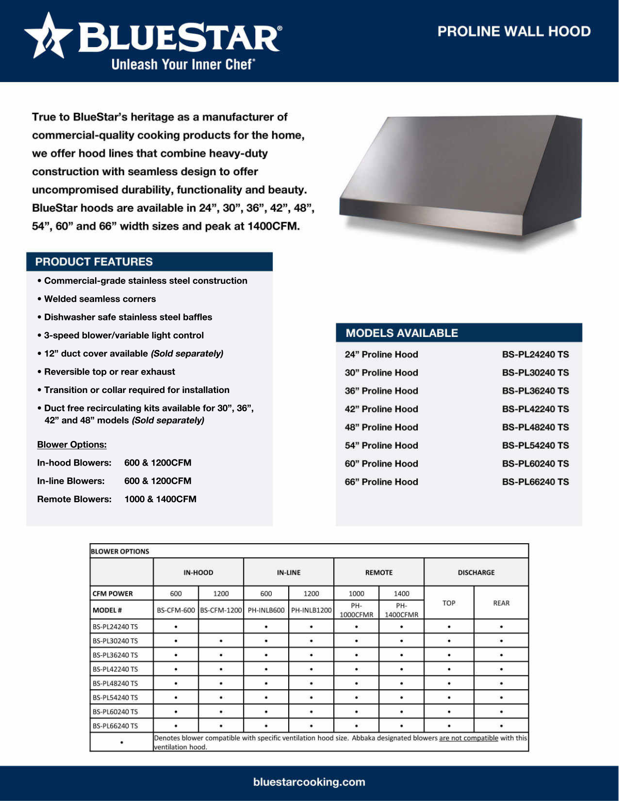 BlueStar Cooking BL-22240 TS User Manual