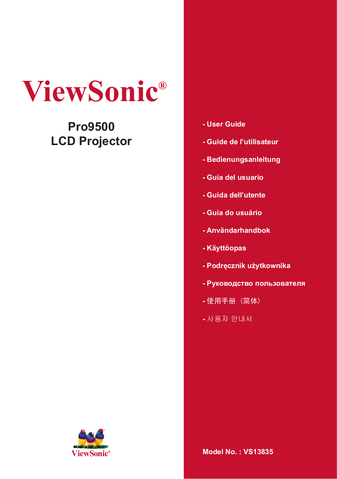 Viewsonic PRO9500 User Manual