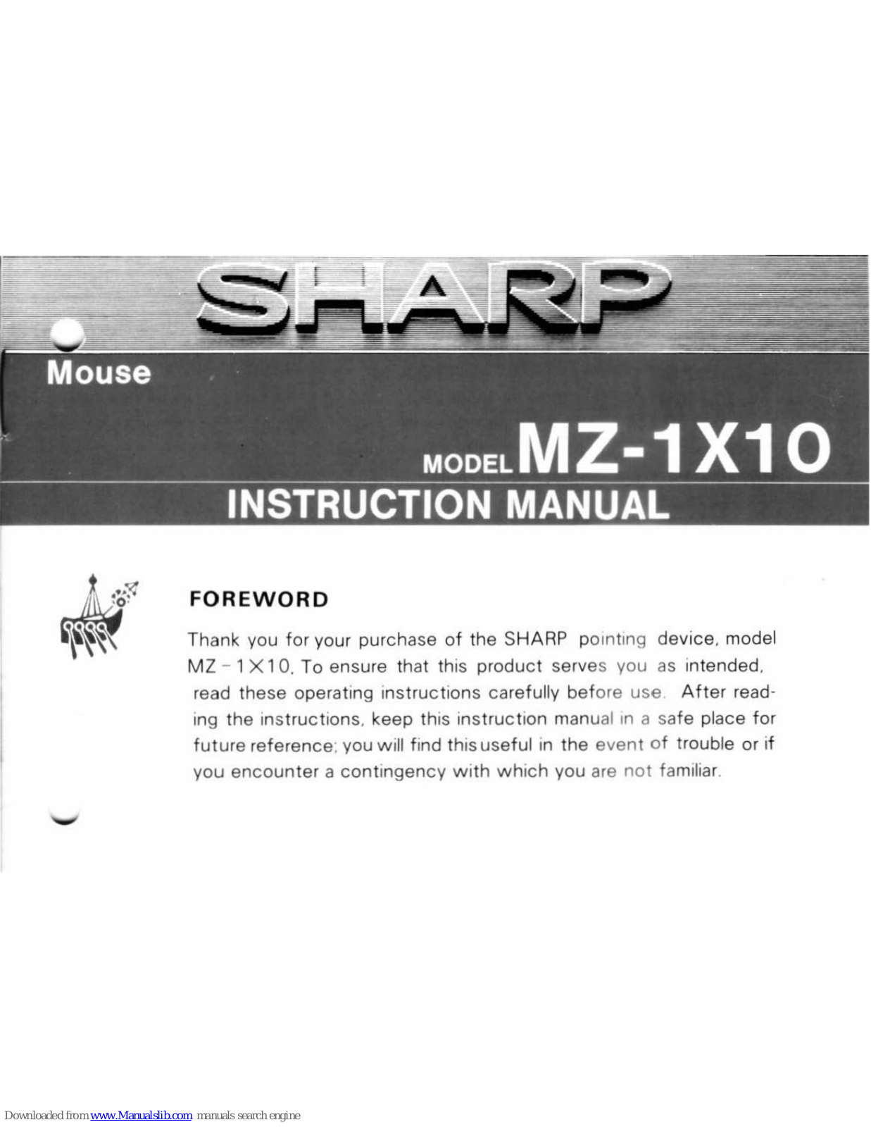 Sharp MZ-1X10 Instruction Manual - ManualMachine.com