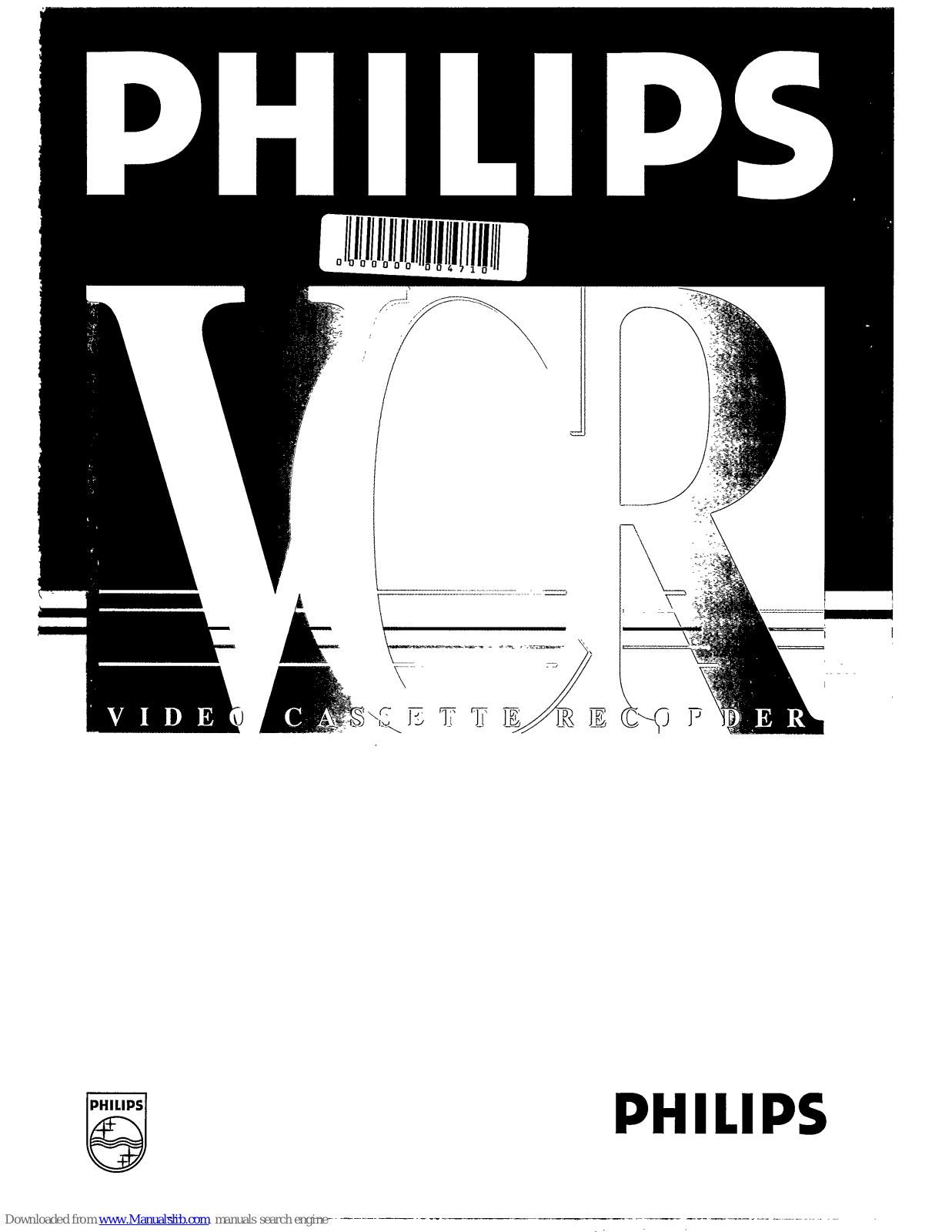 Philips Video Cassette Recorder, VR 232 Owner's Manual