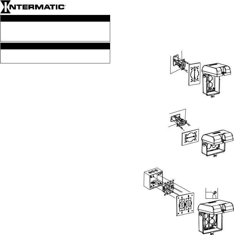 Intermatic WP1010MXD, WP1250MVXD, WP3110MXD, WP1010HMXD, WP1030MXD Installation Manual