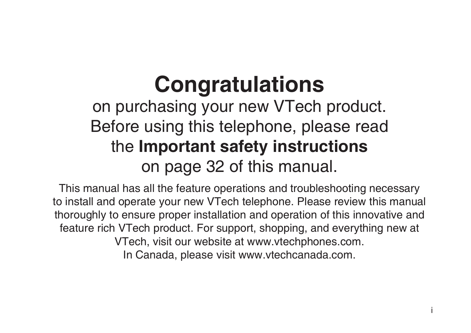 VTech Telecommunications 80-5750-00 User Manual