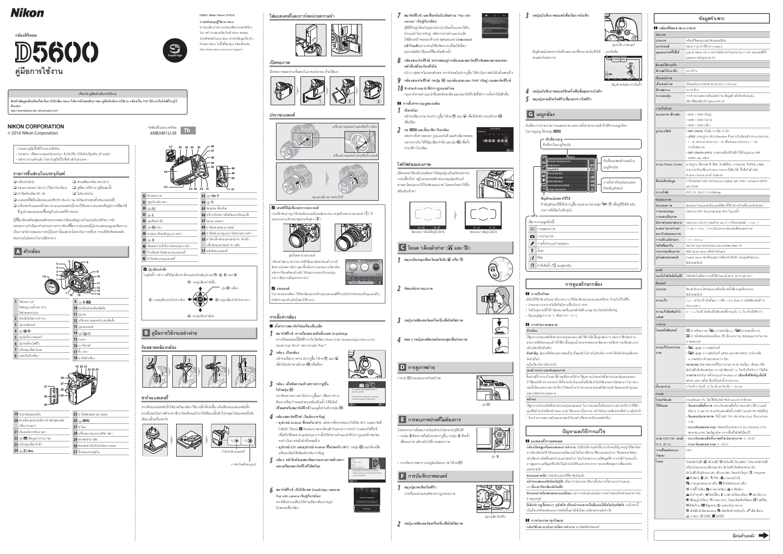 Nikon D5600 Instruction manual