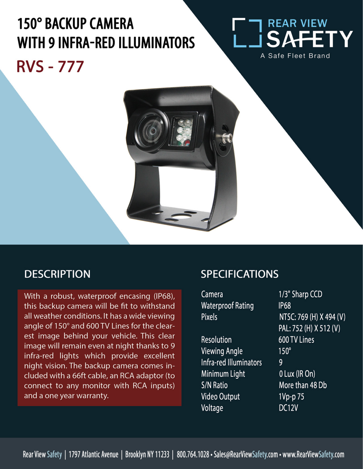 RVS Systems RVS-777-NC, RVS-777 Specsheet