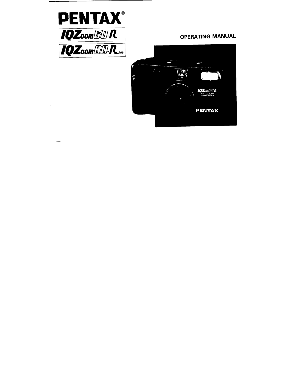 Pentax IQZoom 60-R Operating Manual