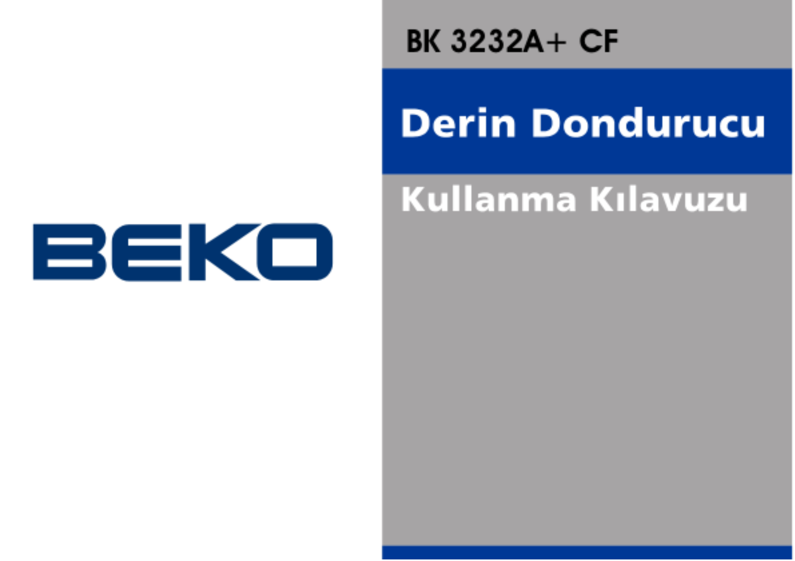 Beko BK 3232A + CF User Manual