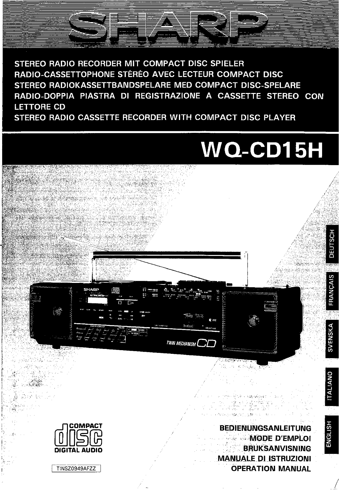 Sharp WQ-CD15H Manual