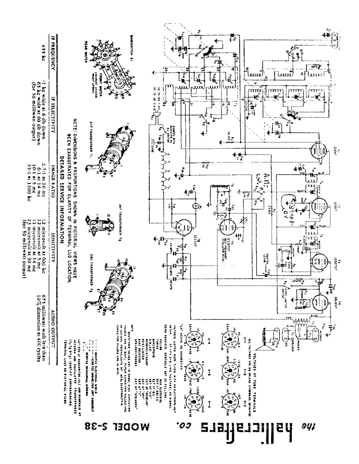 HALLICRAFTER S-38 SCHEMATIC