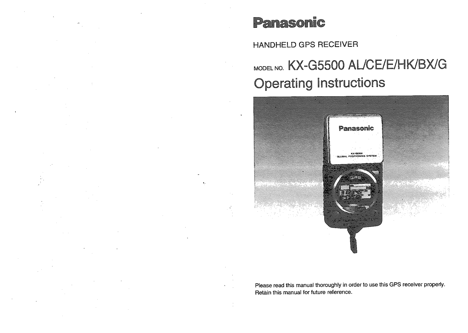 Panasonic KX-G5500AL User Manual