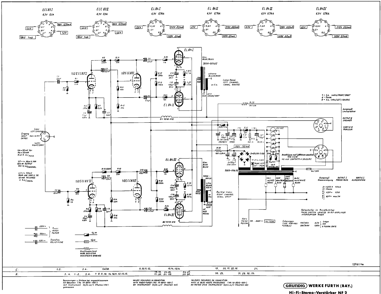 Grundig MV-4-NF-20 Schematic