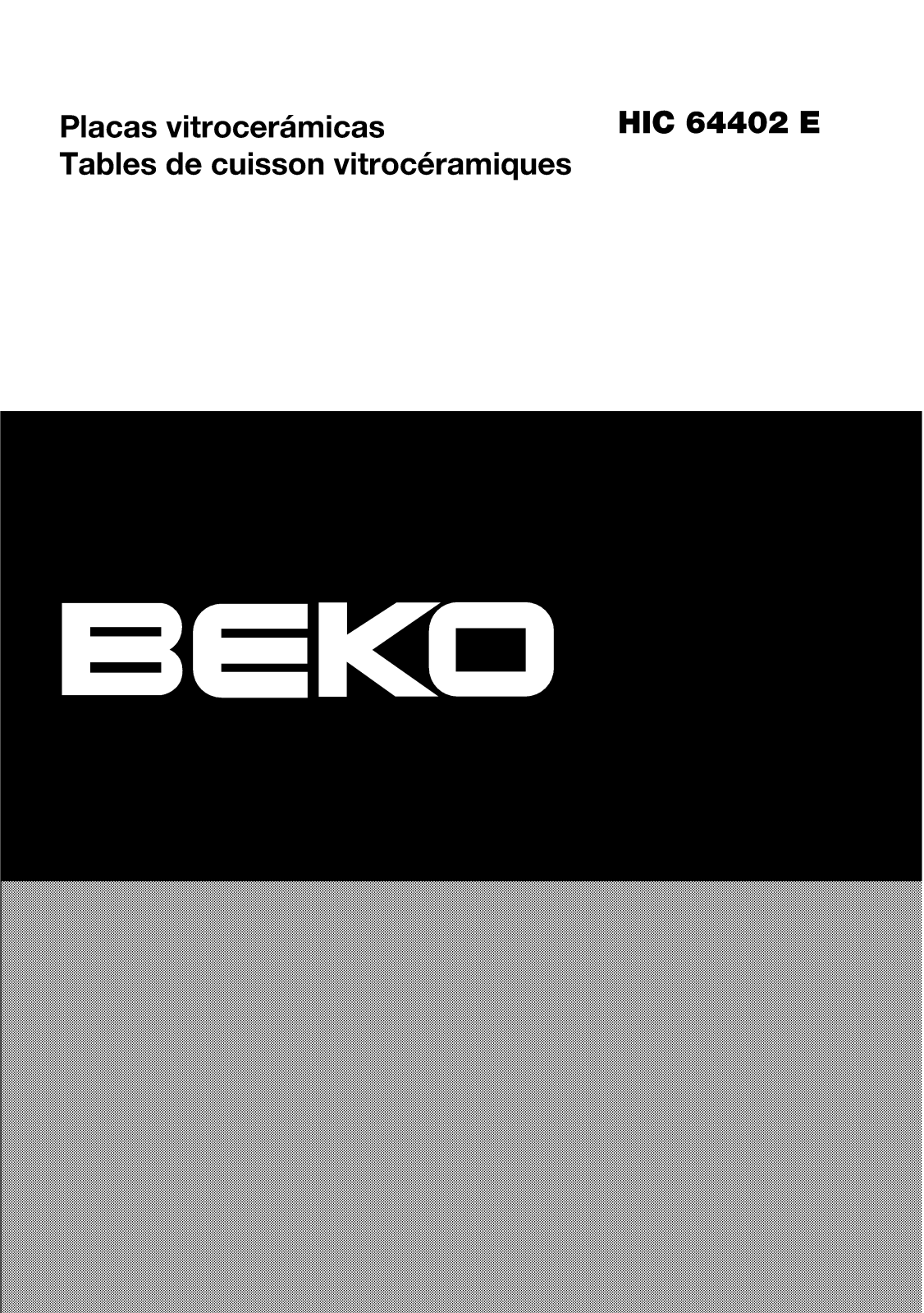 Beko HIC64402E User manual