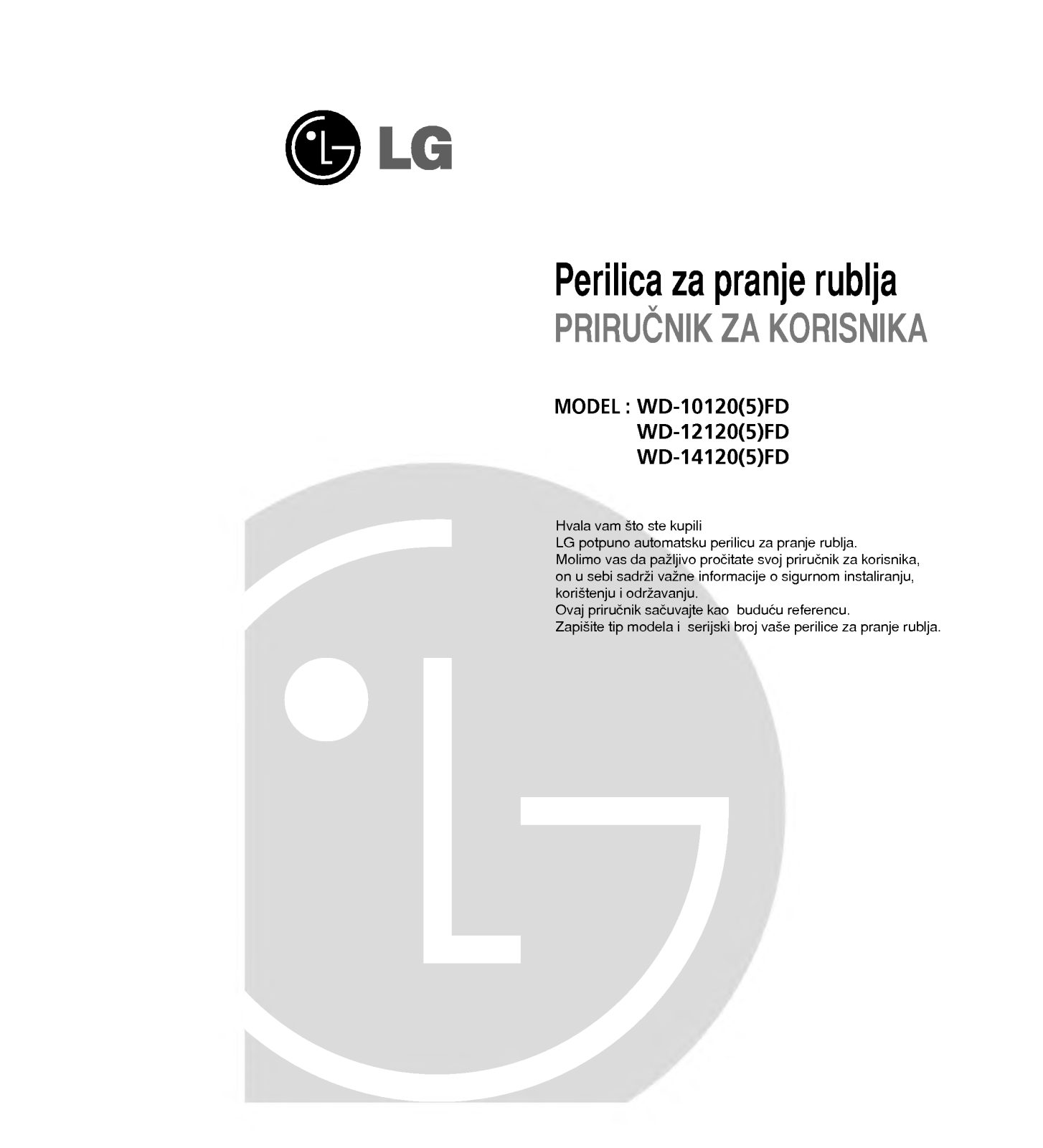 Lg WD-12120FD, WD-14120FD, WD-10120FD, WD-121205FD, WD-141205FD User Manual