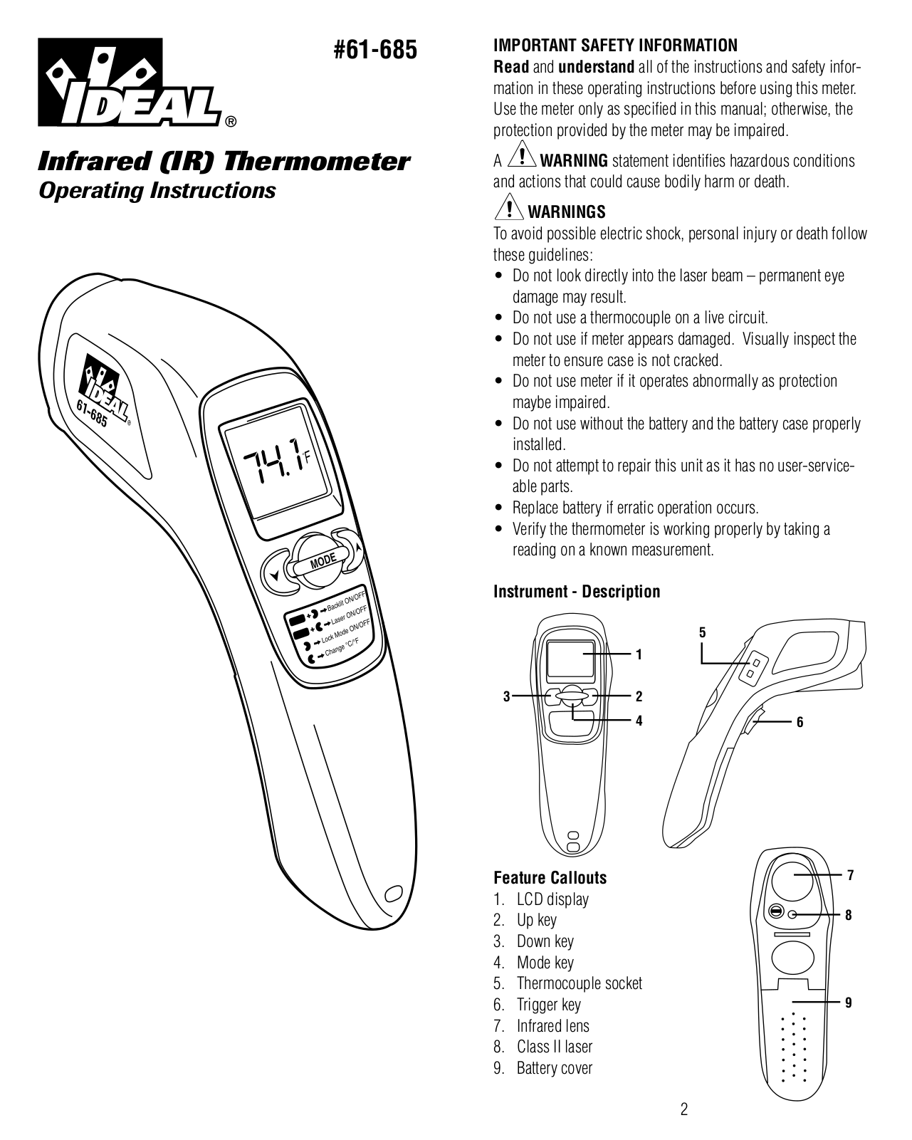 IDEAL INDUSTRIES 61-685 User Manual