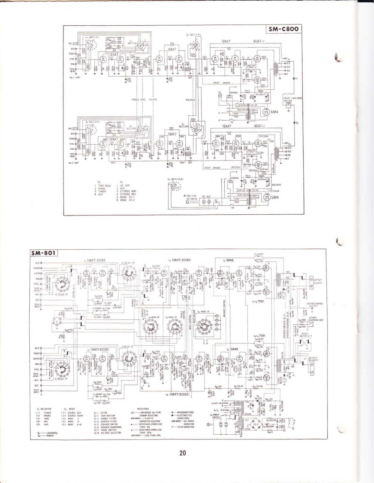 Pioneer SM-C800, SM-801 Schematic